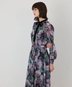 GRACE CONTINENTAL ローズプリントフレアワンピース