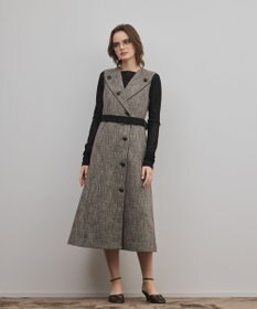 GRACE CONTINENTAL ツイーディジャンパースカート ベージュ