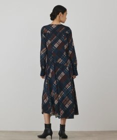 GRACE CONTINENTAL チェックプリントロングワンピース