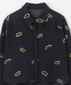 GRACE CONTINENTAL リップモチーフショートシャツ