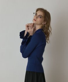 GRACE CONTINENTAL ラメリブニットトップ