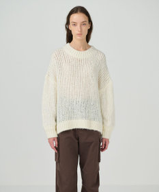 GRACE CONTINENTAL オーバールーズニットトップ ホワイト