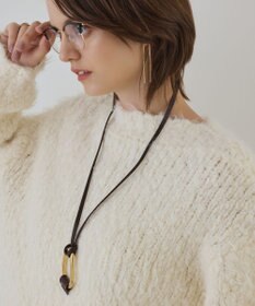 GRACE CONTINENTAL バルキーフェザーニットトップ