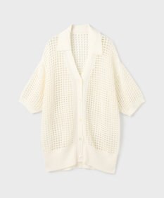 GRACE CONTINENTAL メッシュスキッパーニットカーディガン