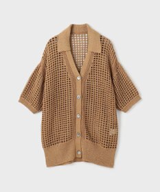 GRACE CONTINENTAL メッシュスキッパーニットカーディガン