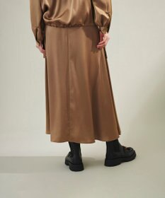 GRACE CONTINENTAL サテンミリタリーロングスカート