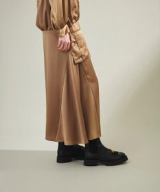 GRACE CONTINENTAL サテンミリタリーロングスカート