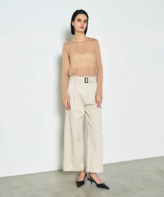 GRACE CONTINENTAL シアークルーニットトップ