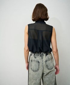 GRACE CONTINENTAL シアーボウタイノースリーブ