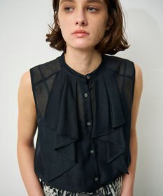 GRACE CONTINENTAL シアーボウタイノースリーブ