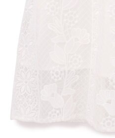 GRACE CONTINENTAL ストライプフラワー刺繍ワンピース