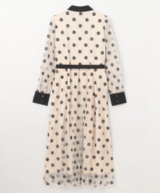 GRACE CONTINENTAL ラメドット刺繍ドレス