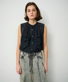 GRACE CONTINENTAL シアーボウタイノースリーブ