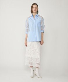 GRACE CONTINENTAL シアーコンビオーバーシャツ