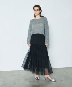 GRACE CONTINENTAL アルパカメッシュニットトップ