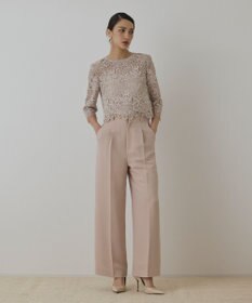 GRACE CONTINENTAL レ－スブラウス ベージュ