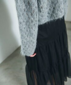 GRACE CONTINENTAL アルパカメッシュニットトップ