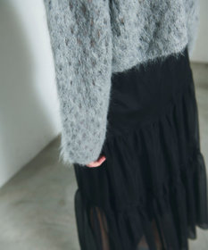 GRACE CONTINENTAL アルパカメッシュニットトップ