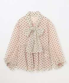 GRACE CONTINENTAL ドットフロッキーチュールトップ