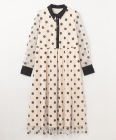 GRACE CONTINENTAL ラメドット刺繍ドレス