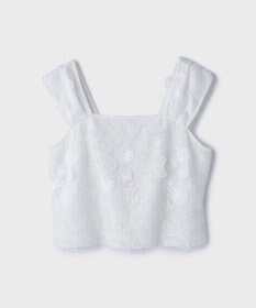 GRACE CONTINENTAL チュール刺繍トップ