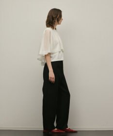 GRACE CONTINENTAL オーガンジージャガードパンツ