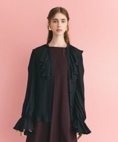 GRACE CONTINENTAL スキッパーラッフルブラウス