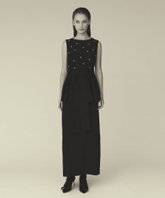 GRACE CONTINENTAL ペプラムリボンドレス