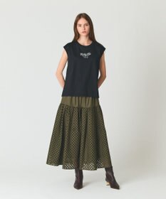GRACE CONTINENTAL メッシュカットワークスカート