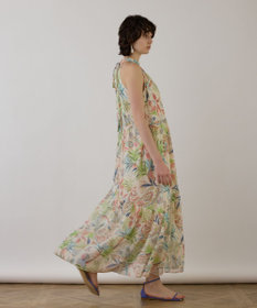 GRACE CONTINENTAL リゾートプリントティアードワンピース