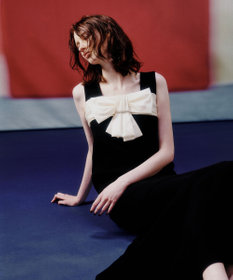 GRACE CONTINENTAL サテンリボンロングドレス