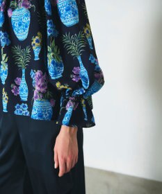 GRACE CONTINENTAL フラワーベースプリントトップ