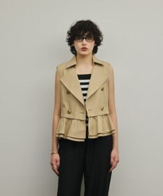 GRACE CONTINENTAL ペプラムトレンチベスト