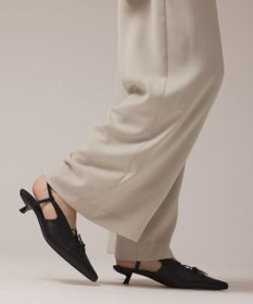 GRACE CONTINENTAL サテンワイドパンツ ライトグリーン