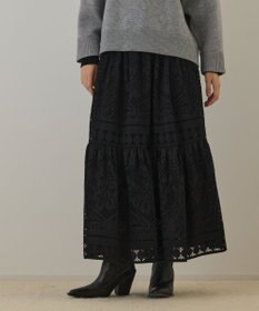GRACE CONTINENTAL レースティアードスカート