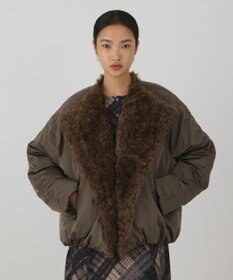 GRACE CONTINENTAL フェイクファー衿ボンバージャケット
