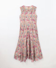 GRACE CONTINENTAL フラワー刺繍チュールドレス