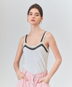 GRACE CONTINENTAL ツイーディーニットキャミ