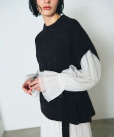 GRACE CONTINENTAL フェザーニットコンビトップ