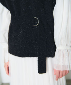 GRACE CONTINENTAL フェザーニットコンビトップ