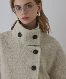 GRACE CONTINENTAL アルパカシャギージャケット ベージュ