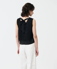 GRACE CONTINENTAL シフォンカットジャガードトップ