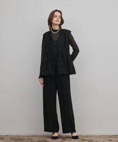 GRACE CONTINENTAL カットジャガードペプラムジレ