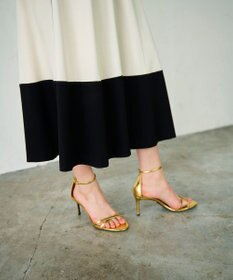 GRACE CONTINENTAL 配色ポンチフレアワンピース