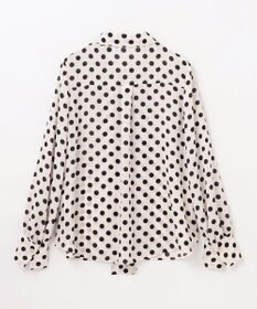 GRACE CONTINENTAL ドットプリントボウタイブラウス