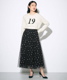 GRACE CONTINENTAL ブーツプリントチュールスカート