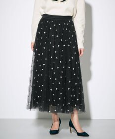 GRACE CONTINENTAL ブーツプリントチュールスカート