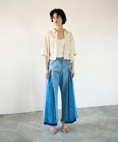 GRACE CONTINENTAL バックタックレースシャツ