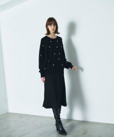GRACE CONTINENTAL パールドットニットトップ