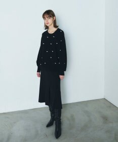 GRACE CONTINENTAL パールドットニットトップ